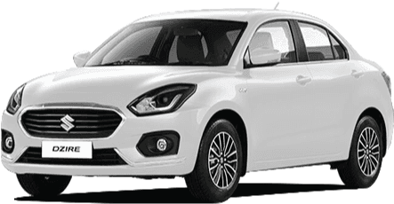 A photo of a Swift Dzire - White sedan.